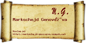 Markschejd Genovéva névjegykártya